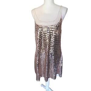 NWT Free People Sequin Dress with Sheer Straps, Large